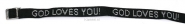 Productafbeelding Armbandje God loves you zwart